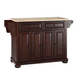 Alexandria Wood Top Full Size Kitchen Island/Cart Mahogany - Crosley -Restaurant Furniture Store GUEST 00757098 85be 4a97 91ea 944b159488f6
