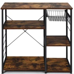 Costway Industrial Kitchen Baker's Rack Microwave Stand Utility Storage Shelf W/ 6 Hooks Steel Black 19 Costway Industrial Kitchen Baker's Rack Microwave Stand Utility Storage Shelf W/ 6 Hooks Steel Black -Restaurant Furniture Store GUEST 00ca0c6a d72f 400d b0b5 63a53301a7fe