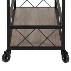 Emma And Oliver Light Oak Wood Kitchen Bar Cart, Stemware Rack And Locking Casters -Restaurant Furniture Store GUEST 012aee5d 8d85 4a07 add9 605660f2fdd0