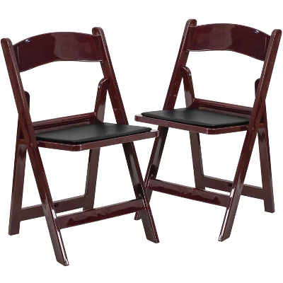 Emma And Oliver 2 Pack Wedding Party Event Resin Folding Chair With Vinyl Padded Seat 13 Emma And Oliver 2 Pack Wedding Party Event Resin Folding Chair With Vinyl Padded Seat - Image 11