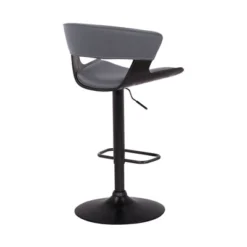 Karine Adjustable Swivel Faux Leather Metal Barstool Gray/Black - Armen Living 13 Karine Adjustable Swivel Faux Leather Metal Barstool Gray/Black - Armen Living -Restaurant Furniture Store GUEST 02fc813e 9bb7 466f ad19 848d509aa6aa