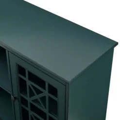 Bayland Transitional Double Fretwork Door Sideboard Antique Dark Teal - Saracina Home -Restaurant Furniture Store GUEST 032e0317 9cd6 49a7 932b 76c4d555ae64