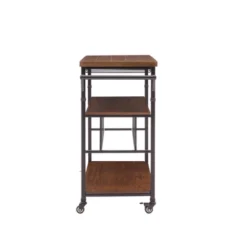 Austin Wine Cart Brown/Black - Linon -Restaurant Furniture Store GUEST 038058fd 1005 4e4e 9b06 3dfb08031d34