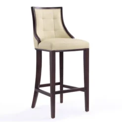 Fifth Avenue Upholstered Beech Wood Faux Leather Barstool - Manhattan Comfort -Restaurant Furniture Store GUEST 0417416c 80b1 434e 8460 7250be8eaa27