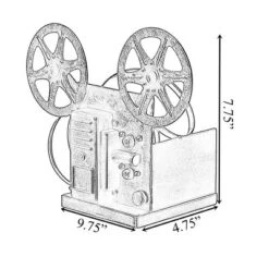 Vintiquewise Decorative Bronze Metal Vintage Single Bottle Film Projector Wine Holder For Tabletop Or Countertop -Restaurant Furniture Store GUEST 0435a72c 4de1 413a 8784 5c21af9fa1ac