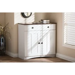 Lauren TwoTone And Buffet Kitchen Cabinet With Two Doors And Two Drawers White/Dark Brown - Baxton Studio 8 Lauren TwoTone And Buffet Kitchen Cabinet With Two Doors And Two Drawers White/Dark Brown - Baxton Studio -Restaurant Furniture Store GUEST 04efa9ac b734 4d04 affa 07a2b2aca924