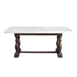 Gerardo Dining Table White Marble/Espresso Brown - Acme Furniture -Restaurant Furniture Store GUEST 05bf4e6c a4de 4e80 80ea 4183506cd1bd