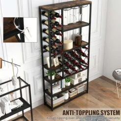 Costway Industrial Wine Rack Multi-purpose Freestanding Bakers Rack With Glass Holder 17 Costway Industrial Wine Rack Multi-purpose Freestanding Bakers Rack With Glass Holder -Restaurant Furniture Store GUEST 05c75a5d 60b8 42e1 aec2 ad44a0e65f29