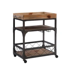 Collin Bar Cart Antique Bronze - Powell Company -Restaurant Furniture Store GUEST 06419c90 3c77 4b70 8802 afc4d1115a25
