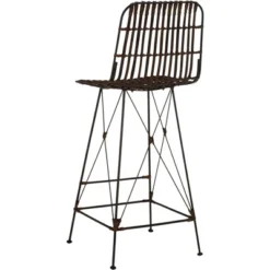 Minerva Wicker Bar Stool (Set Of 2) - Safavieh -Restaurant Furniture Store GUEST 0686dd35 54e8 4e5f bf80 293112fb65e8
