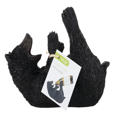 True Frisky Cub Polyresin Wine Bottle Holder Set Of 1, Black, Holds 1 Standard Wine Bottle 3 True Frisky Cub Polyresin Wine Bottle Holder Set Of 1, Black, Holds 1 Standard Wine Bottle