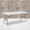 Emma And Oliver 6-Foot Bi-Fold Granite White Plastic Folding Table With Carrying Handle 1 Emma And Oliver 6-Foot Bi-Fold Granite White Plastic Folding Table With Carrying Handle -Restaurant Furniture Store GUEST 07bc0b6a d0e3 44bd b26a dcf65d8a9ff6