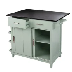 Thall Freestanding Kitchen Island Mint Green/Black - Aiden Lane -Restaurant Furniture Store GUEST 0836452d c7d0 4ab0 98a6 de4f2280ea40