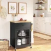 Windham Wood Top Kitchen Cart - Black - Threshold™ -Restaurant Furniture Store GUEST 08ca94bf 2c90 4904 b6d6 f0b6e68ff353