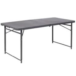 Emma And Oliver 4-Foot Height Adjustable Bi-Fold Dark Gray Plastic Folding Table With Handle 23 Emma And Oliver 4-Foot Height Adjustable Bi-Fold Dark Gray Plastic Folding Table With Handle -Restaurant Furniture Store GUEST 0922bb0b f5d2 4c23 8d2d a84f7e7ec737