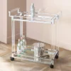 Studio 55D Rossi 32 3/4" Wide Clear Acrylic And Chrome Rolling Serving Bar Cart 1 Studio 55D Rossi 32 3/4" Wide Clear Acrylic And Chrome Rolling Serving Bar Cart -Restaurant Furniture Store GUEST 092b2747 7af3 49ed 8dc4 7069d7422334