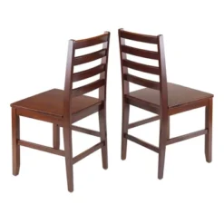 3pc Hamilton Drop Leaf Dining Table With Ladder Back Chairs Wood/Walnut - Winsome -Restaurant Furniture Store GUEST 09d40410 24ac 4522 964b 4fdb29a1088e