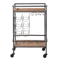 Metal And Wood 2 Tiered Wine Rack Chart Gray - Olivia & May 27 Metal And Wood 2 Tiered Wine Rack Chart Gray - Olivia & May -Restaurant Furniture Store GUEST 0af7a7c0 8c7d 4f88 83bf 639e9e9f9ffb