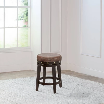 Benard Backless Counter Height Barstool Deep Smoke Brown - Hillsdale Furniture 3 Benard Backless Counter Height Barstool Deep Smoke Brown - Hillsdale Furniture