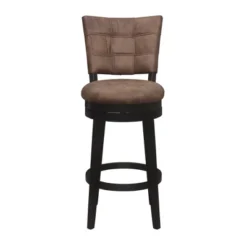 30" Kaede Wood And Upholstered Swivel Barstool Black/Chestnut - Hillsdale Furniture -Restaurant Furniture Store GUEST 0b2547e6 af95 4c78 b08f e4bb29bb417b