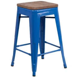 Merrick Lane Backless Metal Dining Stool With Wooden Seat For Indoor Use -Restaurant Furniture Store GUEST 0ba76c28 85e2 44b5 b5cb 710709e14de7