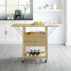 Bristol Double Drop Leaf Kitchen Cart Natural - Crosley -Restaurant Furniture Store GUEST 0bb462aa 06e9 4cbe b334 ec7b851a15a3