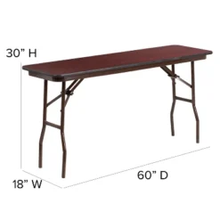 Flash Furniture 5-Foot Mahogany Melamine Laminate Folding Training Table -Restaurant Furniture Store GUEST 0d0fa506 ff64 42fa 94d3 0705f7dcdabd