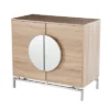 Befail Bar Cabinet With Wine Storage Natural/Chrome - Aiden Lane -Restaurant Furniture Store GUEST 0d1e094e 3996 444a b561 e4a1392e2673