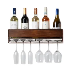 True Wall Mounted Wine Shelf & Stemware Rack, Wood 13 True Wall Mounted Wine Shelf & Stemware Rack, Wood -Restaurant Furniture Store GUEST 0e70414b 900a 4100 a7f7 9bab160ef209
