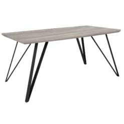 Merrick Lane Rectangular Dining Table - Wood Finish Kitchen Table With Retro Hairpin Legs -Restaurant Furniture Store GUEST 0e9d667b 0f4c 4529 b2af f23f4c68713c
