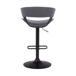 Karine Adjustable Swivel Faux Leather Metal Barstool Gray/Black - Armen Living 14 Karine Adjustable Swivel Faux Leather Metal Barstool Gray/Black - Armen Living -Restaurant Furniture Store GUEST 0ed70356 d1ca 44e3 bc01 1ff48fb9cb0d
