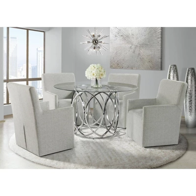 Marcy Round Dining Table Chrome - Picket House Furnishings 4 Marcy Round Dining Table Chrome - Picket House Furnishings - Image 2