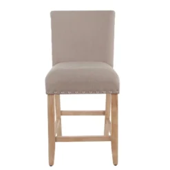 24" Upholstered Counter Height Barstool With Nailheads - HomePop -Restaurant Furniture Store GUEST 11738963 794d 415c 99e8 51374e1e6295