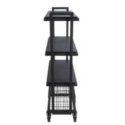 Cart System With Wheels 4 Tier Black - Atlantic -Restaurant Furniture Store GUEST 119e3ed3 774e 4726 95e0 ebabae1f0d57