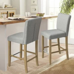 26" Portland Upholstered Counter Height Barstool Wood(Set Of 2) -The Pop Maison -Restaurant Furniture Store GUEST 11a39eb8 7456 456c af59 6b3e224d9d7c
