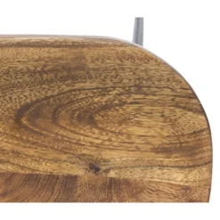 Wooden Saddle Seat Barstool With Iron Rod Legs Brown/Black - The Urban Port -Restaurant Furniture Store GUEST 12251b41 b663 4c0e 810f 6d5ce5437123