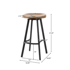 Set Of 2 Albia Swivel 31.5" Barstool - Natural/Black - Christopher Knight Home -Restaurant Furniture Store GUEST 12a8fc64 2138 42f1 979f 67c50828a58c