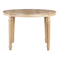 5 PCS Round Dining Table Set With Solid Wood Legs And 4 Striped Fabric Upholstered Chairs-ModernLuxe -Restaurant Furniture Store GUEST 131d5664 b1f1 494a aec3 62bb52856a0b