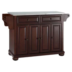 Alexandria Stainless Steel Top Kitchen Island - Crosley