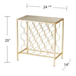 Venwynn Wine Storage Side Table Gold/Gray - Aiden Lane 19 Venwynn Wine Storage Side Table Gold/Gray - Aiden Lane -Restaurant Furniture Store GUEST 155c374b 2d6e 450a abca 9091217a4422