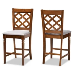 2pc Ramiro Wood Counter Height Barstools - Baxton Studio -Restaurant Furniture Store GUEST 15ecf437 87c0 45c7 8d0a 8905718285e5