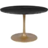 47.2" Lynnette Round Marble Dining Table Black - ZM Home -Restaurant Furniture Store GUEST 1774602f eb65 4157 b7d0 4ff0fb2e5ff6