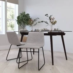 Set Of 2 Faux Leather Bucket Seat Dining Chairs With Frame - Merrick Lane -Restaurant Furniture Store GUEST 178e3af8 38fb 4a6e aa13 ecc0919824af