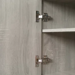 HOMCOM 72" Kitchen Buffet With Hutch, Freestanding Pantry Cupboard With Utility Drawer, 2 Door Cabinets And Countertop, Grey Wood Grain -Restaurant Furniture Store GUEST 1805ae92 5e0b 4a22 89ef 02ef16d93602