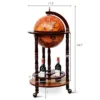 Costway 17.5'' Wood Globe Wine Bar Stand 16th Century Italian Rack Liquor Bottle Shelf -Restaurant Furniture Store GUEST 182bf730 c115 45a9 9b45 a7ea35c88d35