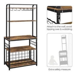 Yaheetech 65" Wine Bakers Rack Freestanding Wine Rack With Glass Holder And Wine Storage, Rustic Brown 15 Yaheetech 65" Wine Bakers Rack Freestanding Wine Rack With Glass Holder And Wine Storage, Rustic Brown -Restaurant Furniture Store GUEST 18399283 7858 48a3 a5e3 a81ed179a21e