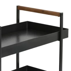 Metal Frame Bar Cart With Tray Shelves Black - The Urban Port 11 Metal Frame Bar Cart With Tray Shelves Black - The Urban Port -Restaurant Furniture Store GUEST 1a4447a8 4506 4d3d 8b7d 4887b853511d