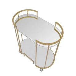 Pavillion 2 Tier Oval Bar Serving Cart Shelves With Glass Mirror Gold - Studio Designs 21 Pavillion 2 Tier Oval Bar Serving Cart Shelves With Glass Mirror Gold - Studio Designs -Restaurant Furniture Store GUEST 1a62d592 8fc5 433b b732 b431192f806b