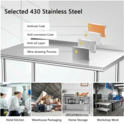 Costway Stainless Steel Table For Prep & Work W/ Backsplash 18 Costway Stainless Steel Table For Prep & Work W/ Backsplash -Restaurant Furniture Store GUEST 1bde3ec2 94a2 42b6 9414 bd38722dd663