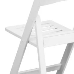 Emma And Oliver 4 Pack 1000 Lb. Capacity White Resin Folding Chair With Slatted Seat -Restaurant Furniture Store GUEST 1cccc4ae 0b77 4bed b308 9d99b038f1a8